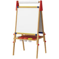 AIYAPLAY Lavagna per bambini 3-in-1 regolabile in altezza – Legno naturale