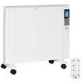 HOMCOM Termoconvettore elettrico con 2 livelli di riscaldamento e telecomando – Bianco