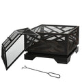 Outsunny Braciere portatile con funzione barbecue – Parascintille e attizzatoio