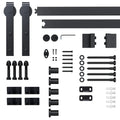 Kit binario per porta scorrevole HOMCOM: scorrimento silenzioso, utilizzo versatile