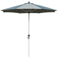 Ombrellone Outsunny da 9 piedi con manovella e protezione UV - Grigio scuro