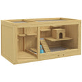 PawHut Gabbia multi-livello per criceti/piccoli animali con accessori, legno