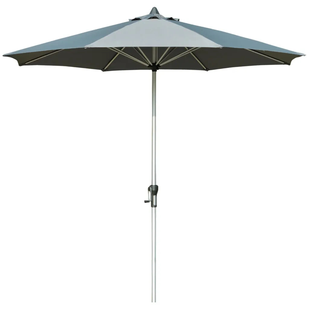 Outsunny Ombrellone 2,7 m con manovella e protezione UV – Grigio scuro
