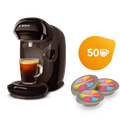 Macchina da caffè a capsule di stile: compatta, nera e facile da usare per un caffè veloce
