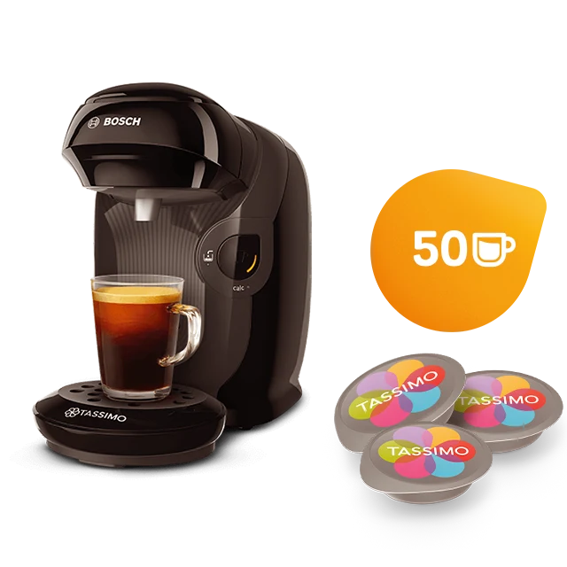 Macchina da caffè a capsule di stile: compatta, nera e facile da usare per un caffè veloce