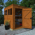 TigerFlex® Shiplap Pent Casetta da giardino – Casetta in legno flessibile con tetto a falda unica per attrezzi e stoccaggio
