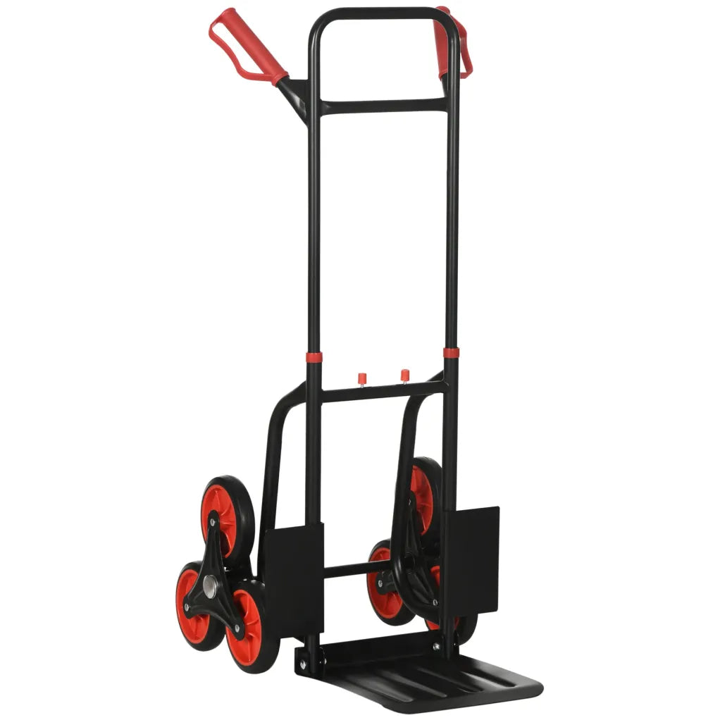 Durhand Carrello saliscale a 6 ruote, regolabile in altezza e pieghevole