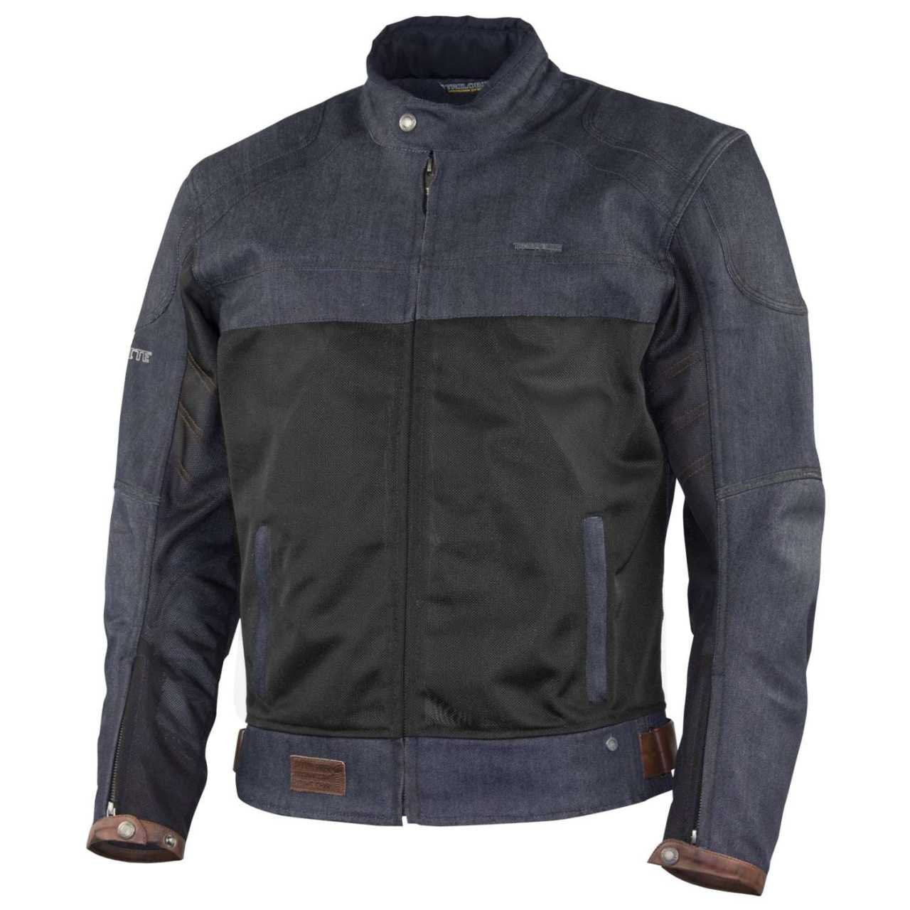 Trilobite Airtech Giacca moto uomo blu/nera – Rinforzo Kevlar®, protezioni CE, ventilazione Air-Mesh
