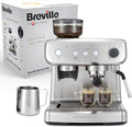 Breville Barista Max Macchina per espresso con portafiltro – Macinacaffè integrato e montalatte – Serbatoio 2,8 L – Pompa italiana 15 bar – Acciaio inox [VCF126X]