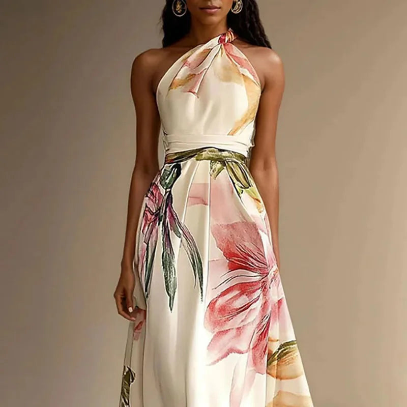 Abito Lungo Floreale Elegante