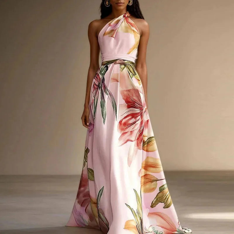Abito Lungo Floreale Elegante