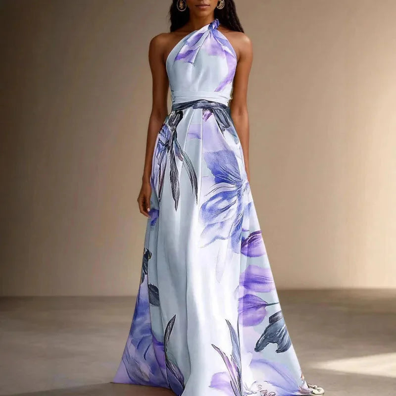 Abito Lungo Floreale Elegante