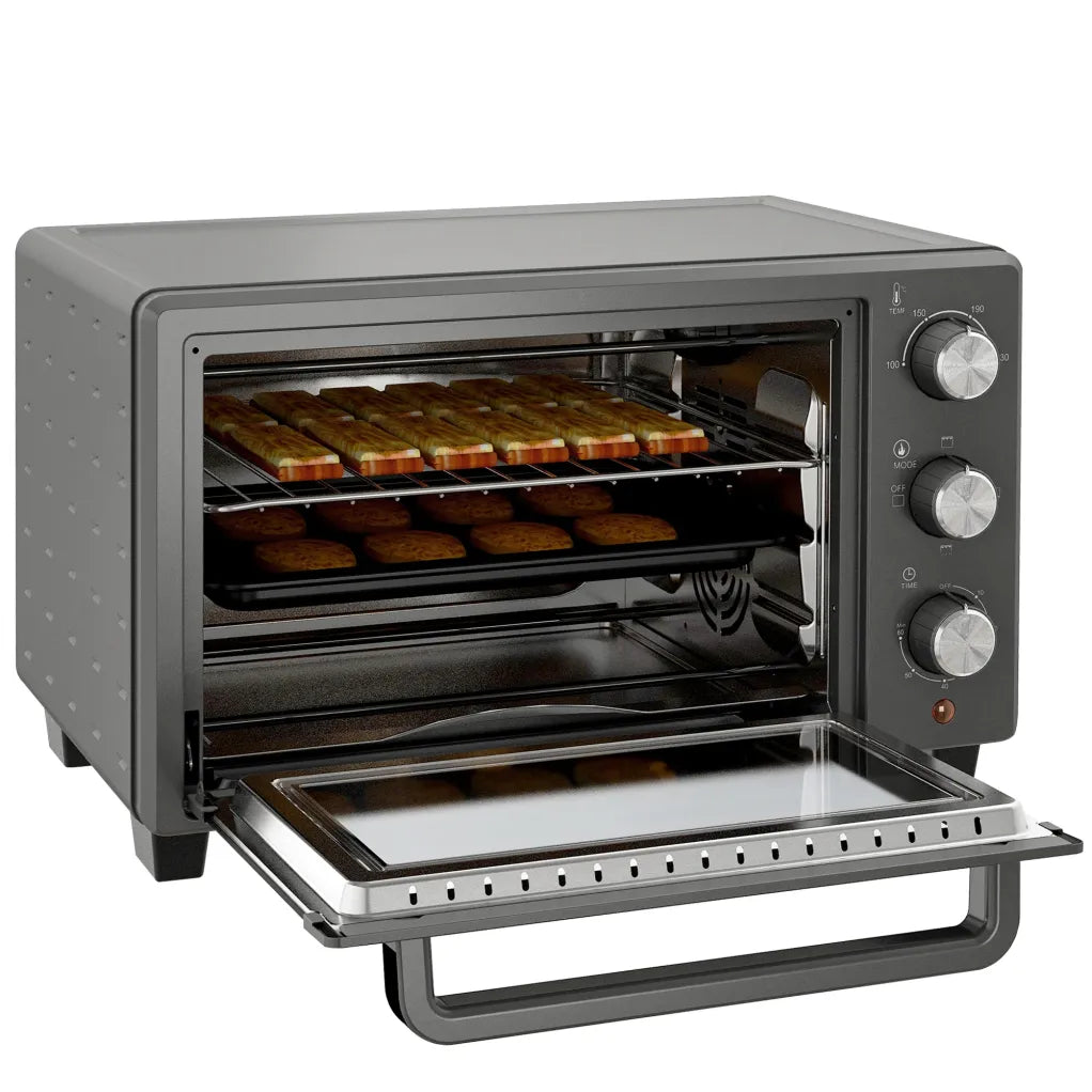 HOMCOM Fornetto multifunzione in acciaio inox con regolazione precisa della temperatura