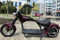 Mangosteen M1P Chopper elettrico bordeaux – Motore brushless 2000 W, fino a 60 km/h, batteria 20 Ah, ca. 60 km di autonomia