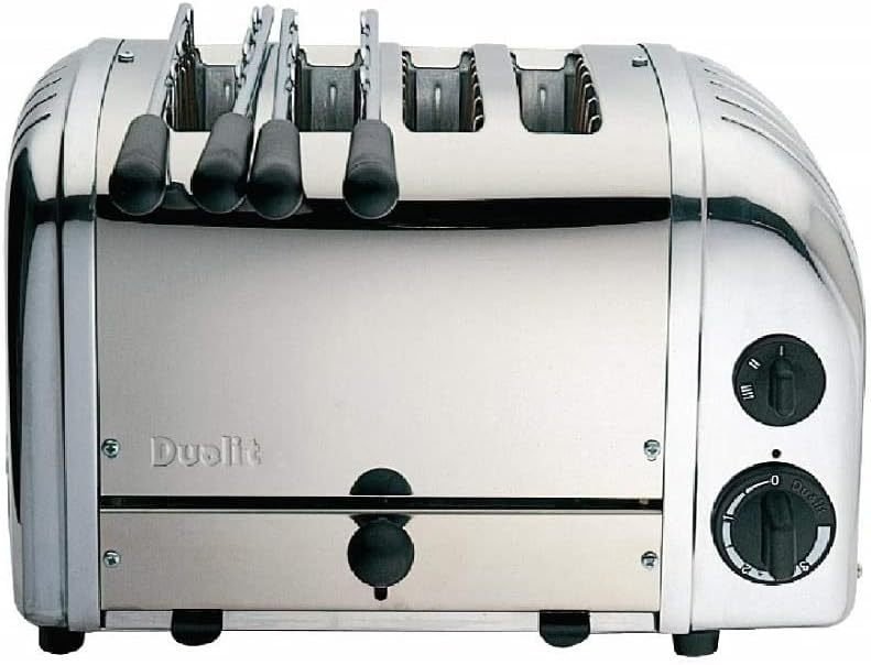 Dualit Tostapane combinato 42174 in acciaio inox, 4 fessure, 2,2 kW/230 V, 80 fette all'ora, L139