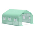Outsunny Serra tunnel in film plastico anti-UV – Porta avvolgibile e ventilazione
